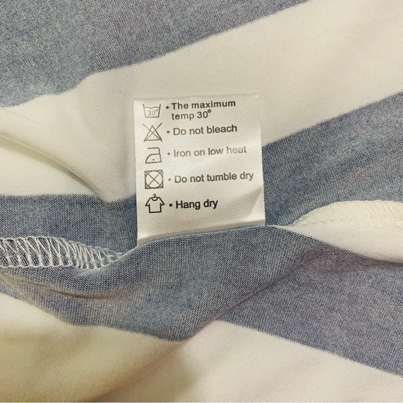 NEW LEVACA Flowy Blue and White Striped Midi Dress - Picture 6 of 11